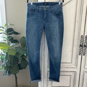Hudson Women’s Bacara Straight Crop Cuffed Jeans Size 28 Flap Pockets